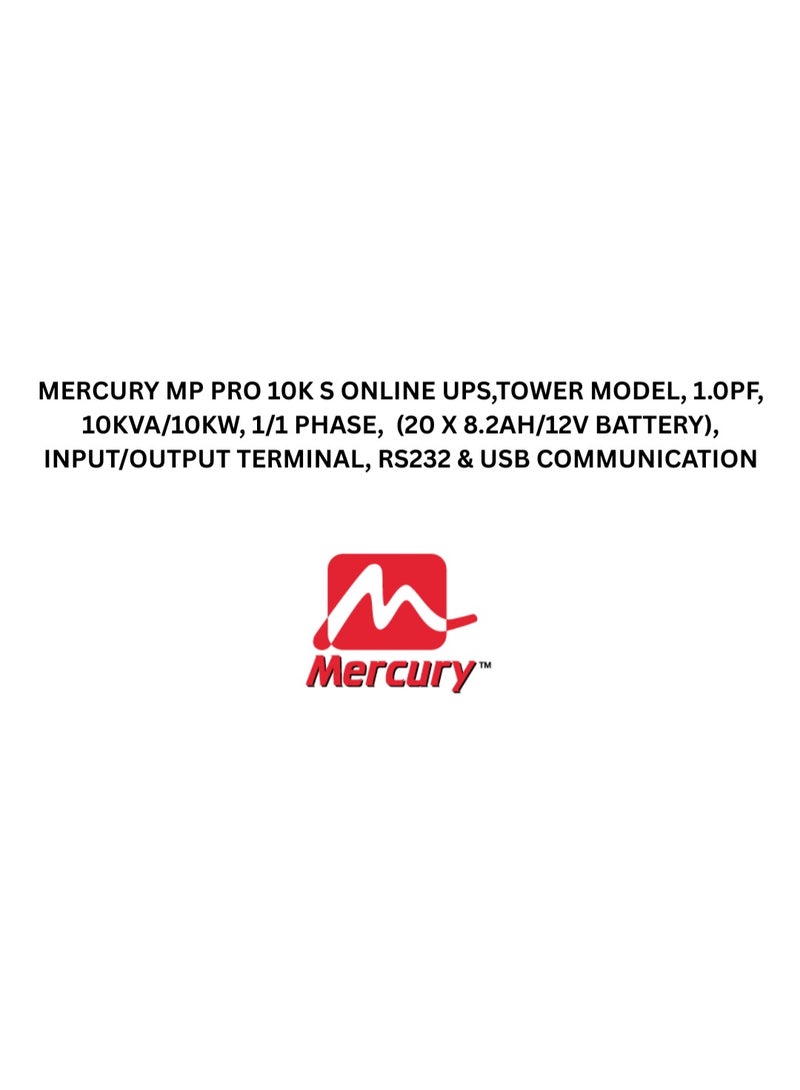 MERCURY MP PRO 10K S Online  UPS, Tower Model - Image 3
